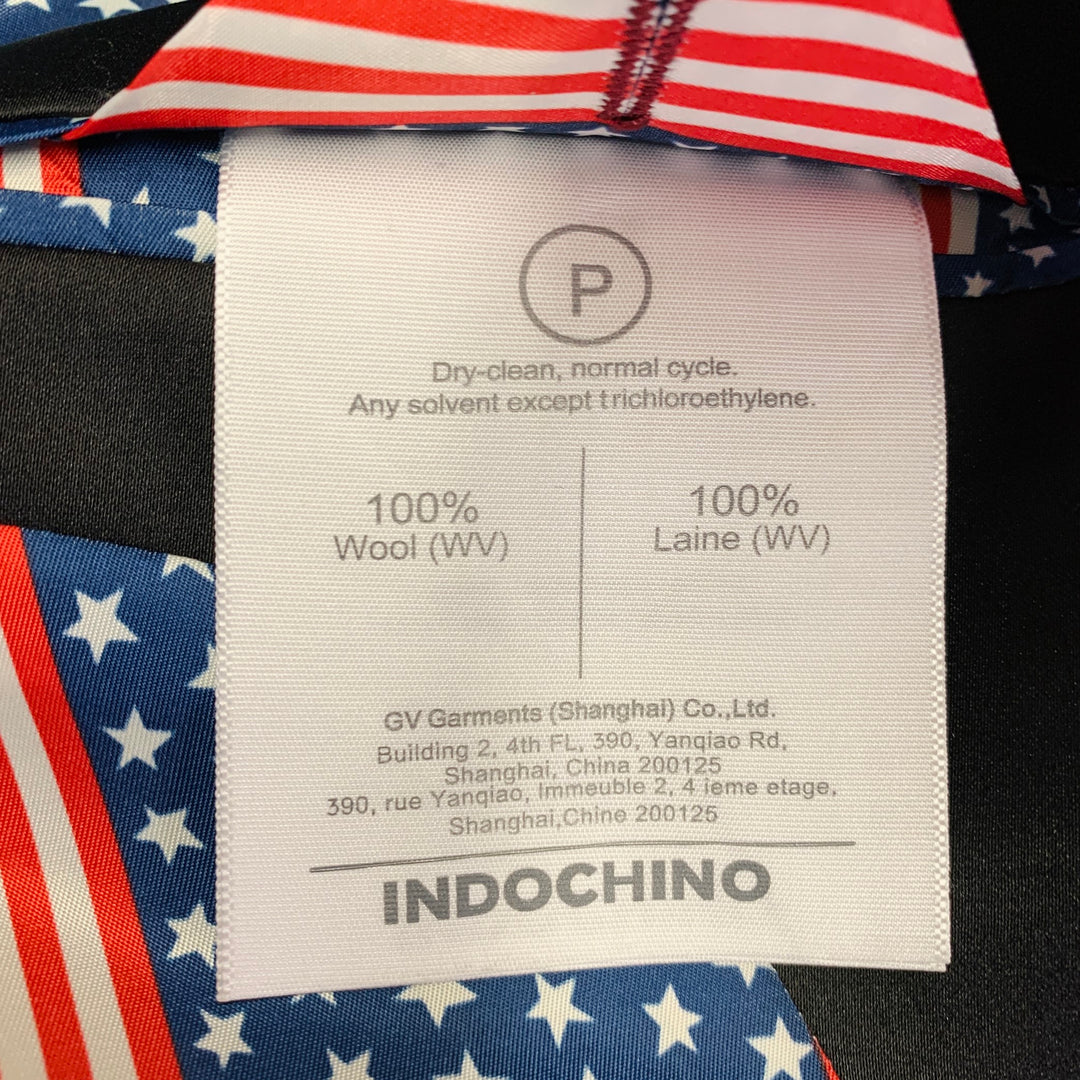 INDOCHINO Size M Black Wool Notch Lapel Tuxedo