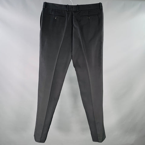 ALEXANDER MCQUEEN Size 38 Black Viscose Tapered Zip Fly Dress Pants