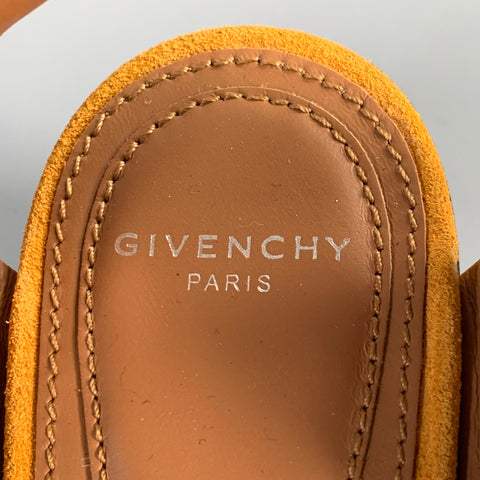 GIVENCHY Size 6 Mustard Yellow Suede Ankle Strap Sandals