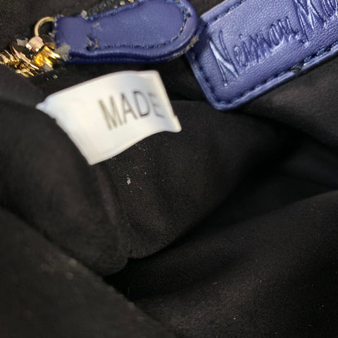 NEIMAN MARCUS Purple Woven Leather Pouch Bag