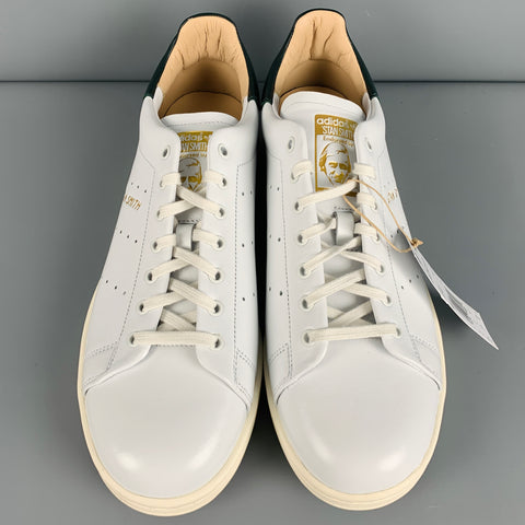 ADIDAS x STAN SMITH Size 9.5  White Perforated Leather Lace-Up Sneakers