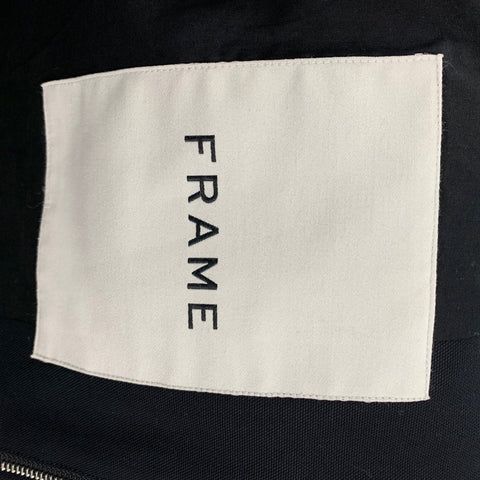 FRAME Size M Navy Blue Cotton Zip Sport Coat