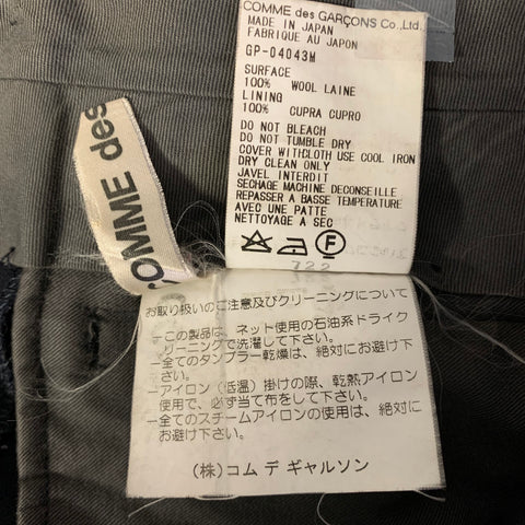 COMME des GARCONS Size M Navy Wool Wide Leg Dress Pants