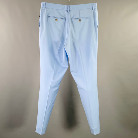 PAUL SMITH Size 32 Blue Wool Mohair Zip Fly Dress Pants