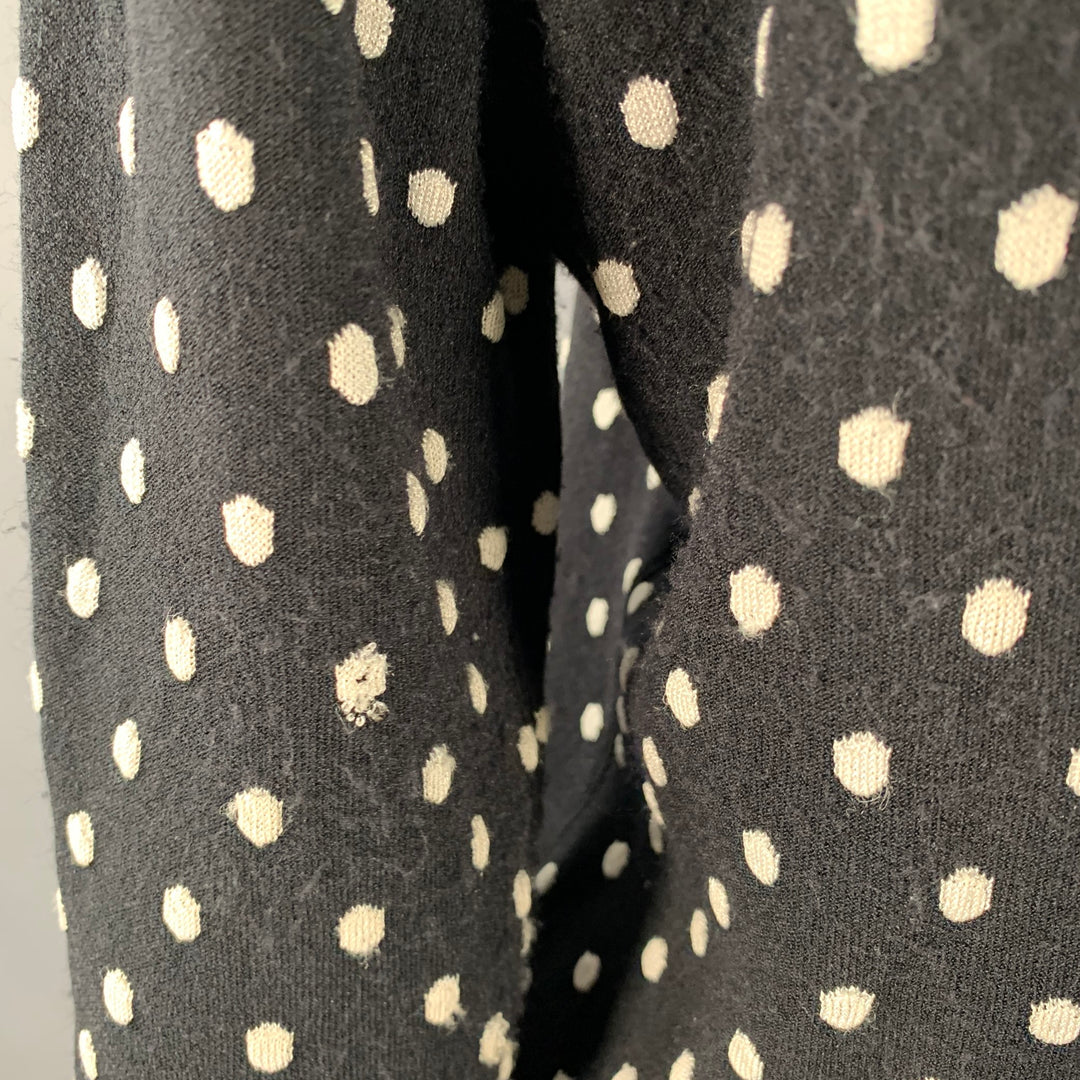 ESCADA Size M Black White Viscose Blend Polka Dot 2 Piece Cardigan Set
