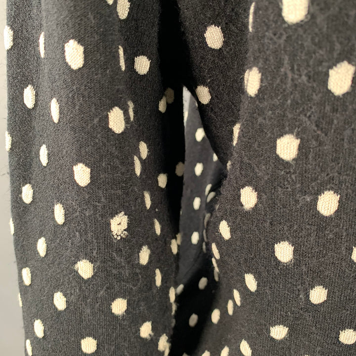 ESCADA Size M Black White Viscose Blend Polka Dot 2 Piece Cardigan Set