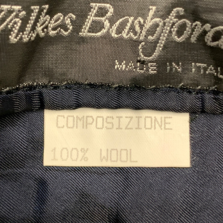 KITON Size 40 Navy Wool Notch Lapel Three Button Sport Coat