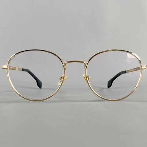 VERSACE Gold Black Metal Readers Frames