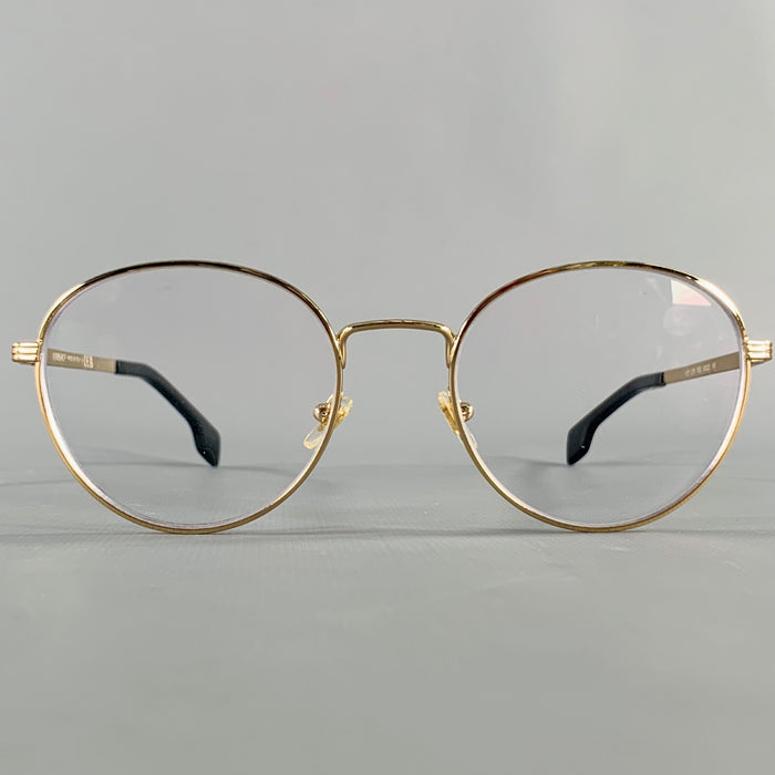 VERSACE Gold Black Metal Readers Frames