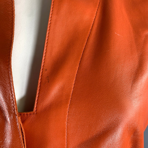 AKRIS Size M Leather Lambskin Sleeveless Casual Top
