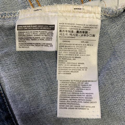 LEVI STRAUSS Chest Size M Blue Wash Denim Trucker Jacket