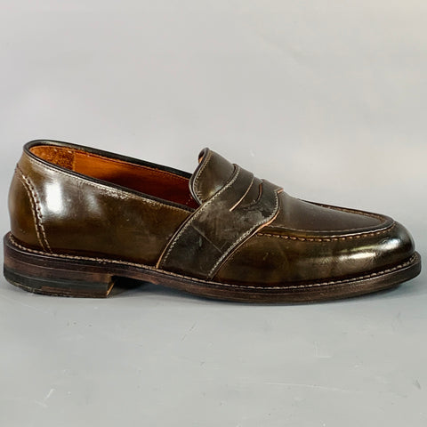 ALLEN EDMONDS Size 7 Randolph Brown Leather Penny Loafers