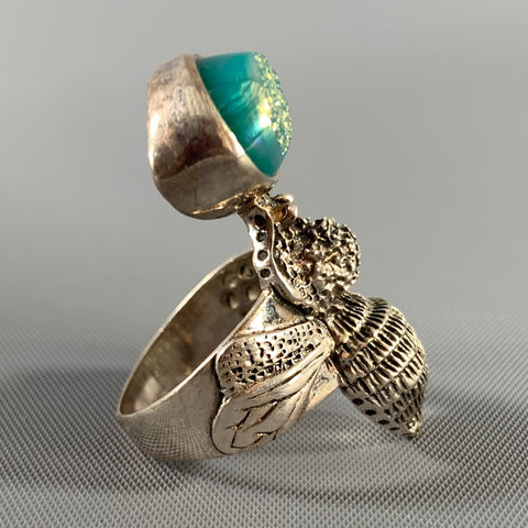 NO BRAND Silver Bees Ring