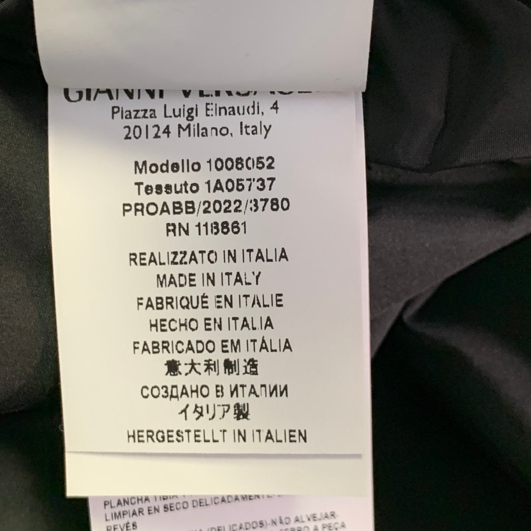 VERSACE Size XXL Black Blue Gold Baroque Polyamide Blend Windbreaker Jacket