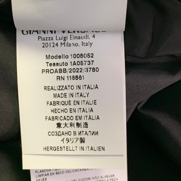 VERSACE Size XXL Black Blue Gold Baroque Polyamide Blend Windbreaker Jacket