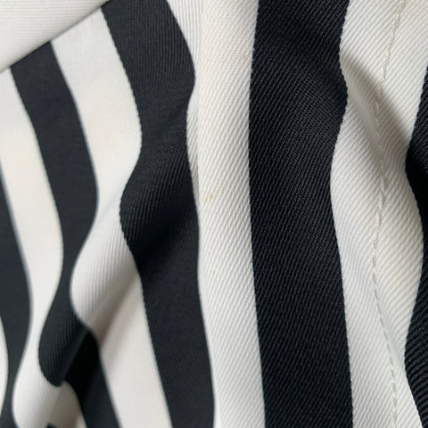 MARC JACOBS Size 6 Black White Polyester Stripe Pencil Skirt