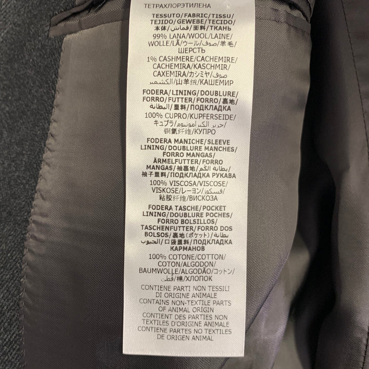 ALEXANDER MCQUEEN Size 44 Black Wool Cashmere Sport Coat