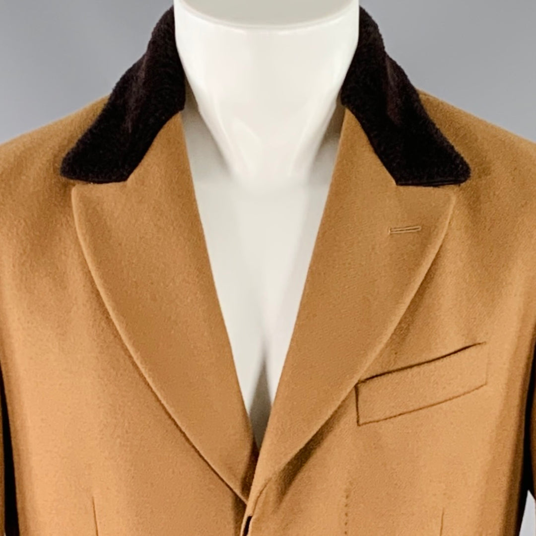 PAUL SMITH Size 38 Tan Brown Wool Cashmere Coat