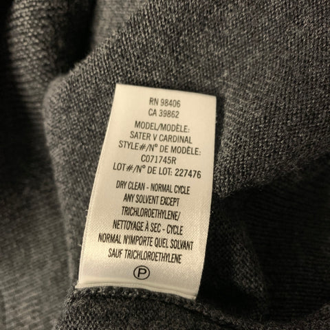 NO BRAND Size S Grey Wool V Neck Sweater