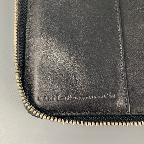 WANT LES ESSENTIELS DE LA VIE Black Leather iPad Case