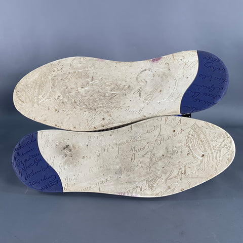 BERLUTI Size 10.5 Blue Suede Ankle Chukka Boots
