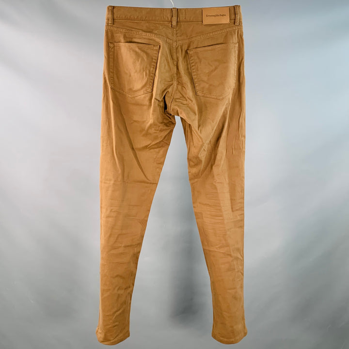 ERMENEGILDO ZEGNA Size 30 Brown Cotton Blend Jean Cut Casual Pants