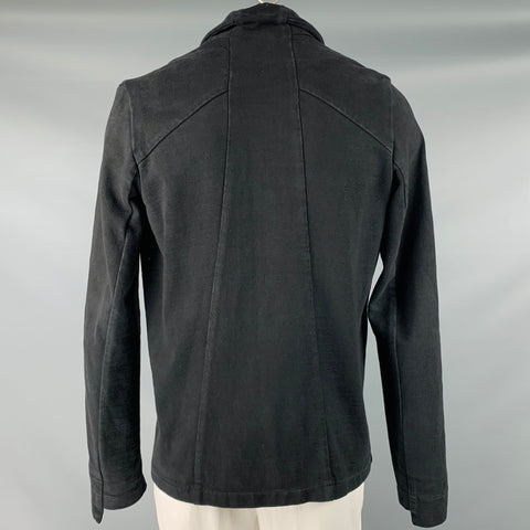ANDREA YA'AQOV Size L Black Cotton Shawl Collar Jacket