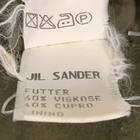 JIL SANDER Size 38 Green Lambswool Angora Coat