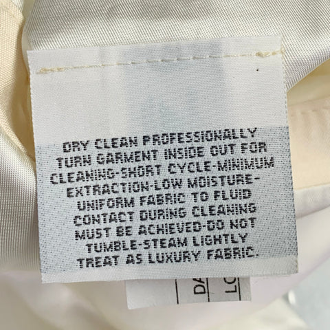 SAKS FIFTH AVENUE Size 48 Cream Silk Double Breasted Single Button Sport Coat
