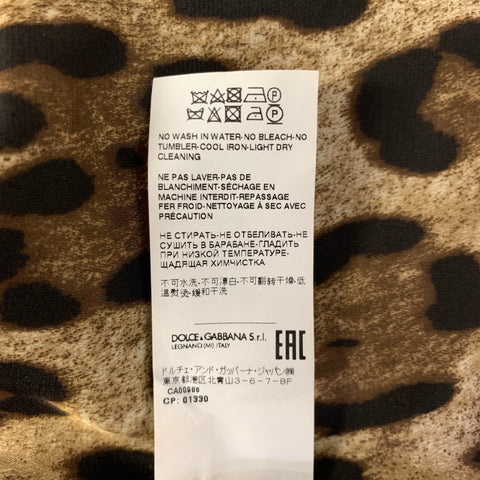 DOLCE & GABBANA Size 12 Black Polyester Blend Floral Jaquard Blazer