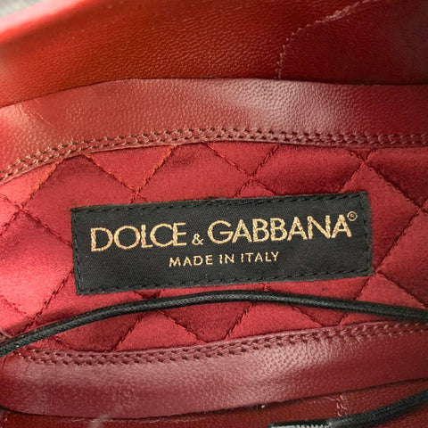 DOLCE & GABBANA Size 11 Tan Brown Black Animal Print Pony Hair Lace-Up Shoes