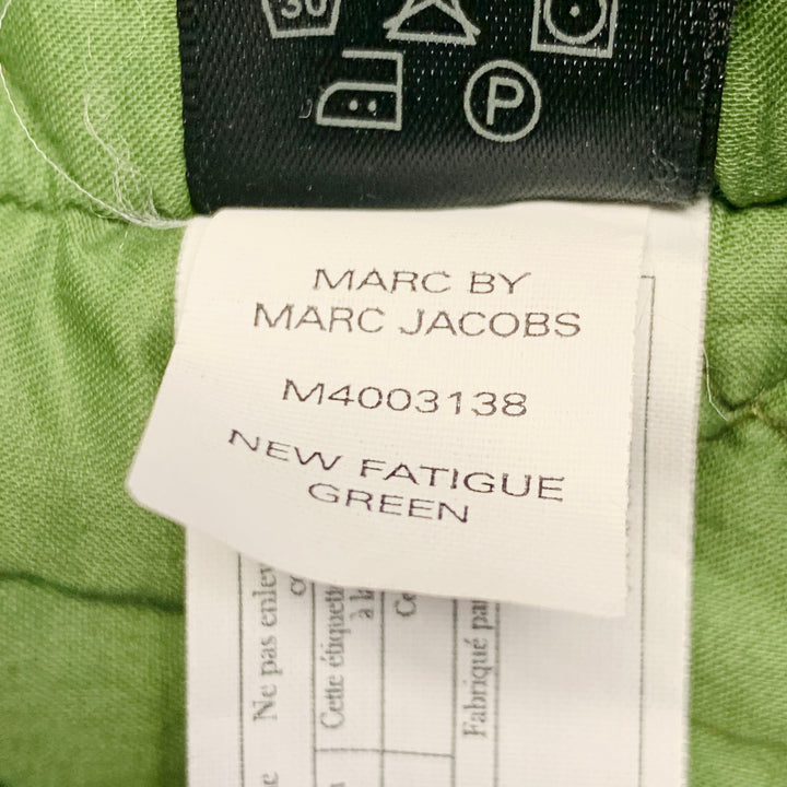MARC by MARC JACOBS Size M Green Cotton Quilted Lining Hooded Zip Up Coat