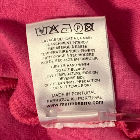 MARINE SERRE Size L Pink Terry Cotton Blend Camp Short Sleeve Shirt