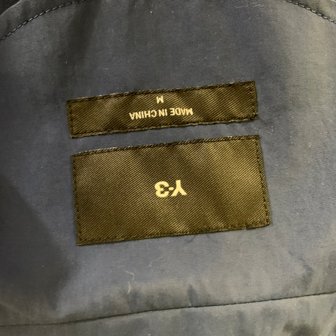 Y-3 Size M Navy Polyamide Notch Lapel Sport Coat