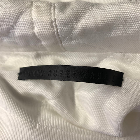 HAIDER ACKERMANN Size S Black White Cotton Nylon Hooded Parka