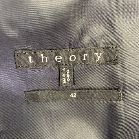 THEORY Size 42 Navy Blue Stripe Cotton Notch Lapel Sport Coat