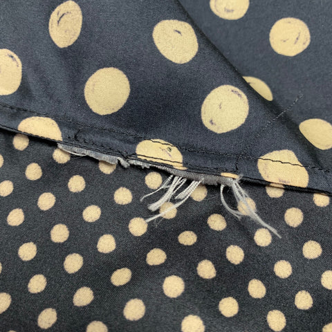 BELSTAFF Size L Black Khaki Polka Dot Leather Collar Button Up Shirt