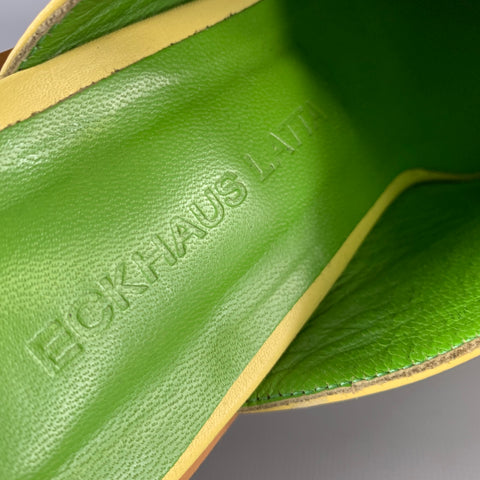 ECKHAUS LATTA Size 7 Yellow Mules Loafers