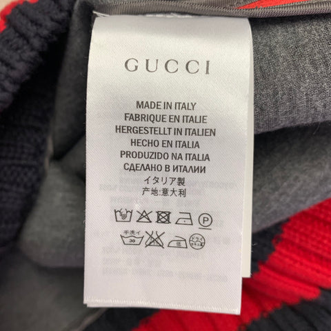 GUCCI Size XL Red Multi Color Print Modal Crew Neck Sweatshirt