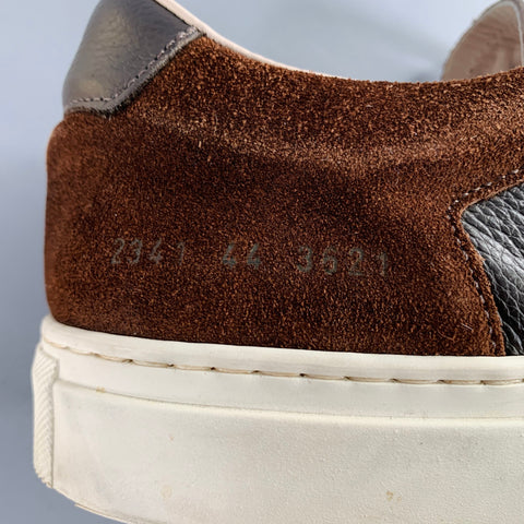 COMMON PROJECTS Size 11 Brown Leather Low Top Sneakers
