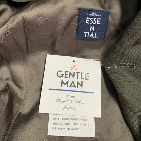 MR. GENTLEMAN Size 42 Green Wool Notch Lapel Sport Coat