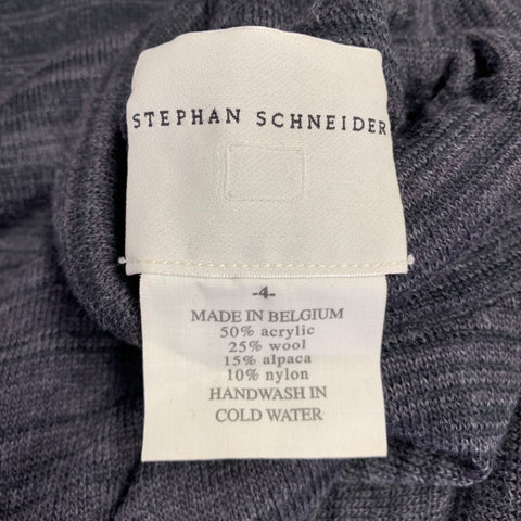 STEPHAN SCHNEIDER Pull en mélange acrylique rayé gris anthracite taille XL