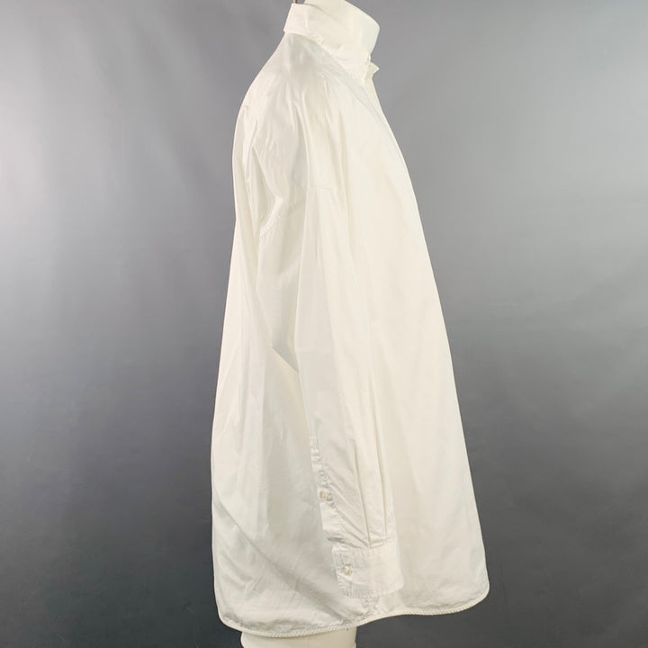 ISCRIRE SS20 Size S White Cotton Oversized One Pocket Volume Long Sleeve Shirt