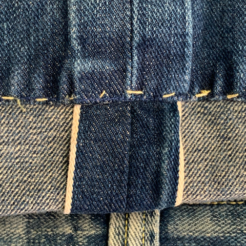 GUCCI Size 32 Blue Cotton Wide Leg Straight Selvedge Jeans