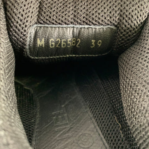 CHANEL Size 9 Black White M G26582 39 Monogram Trainer Sneakers