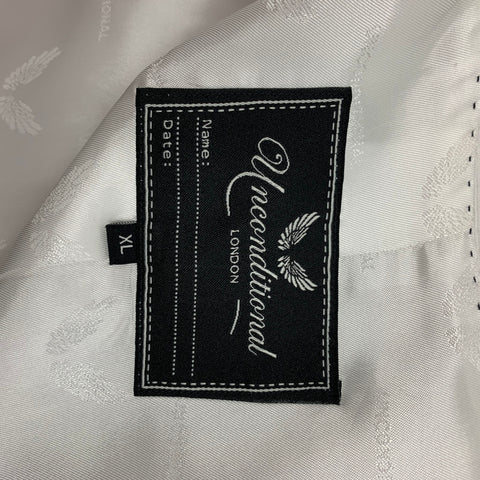 INCONDITIONNEL Taille XL Manteau de sport en acétate / viscose froissé blanc