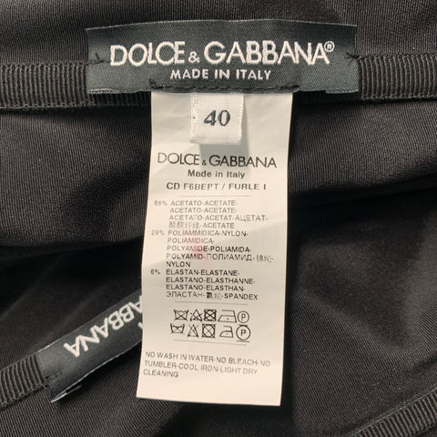 DOLCE & GABBANA Taille 4 Combinaison bustier noire et blanche en acétate