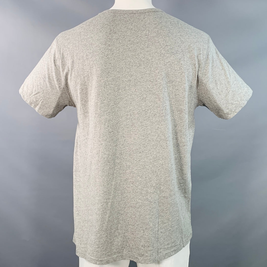 RRL by RALPH LAUREN Size XL Grey Logo Cotton Jersey T-shirt