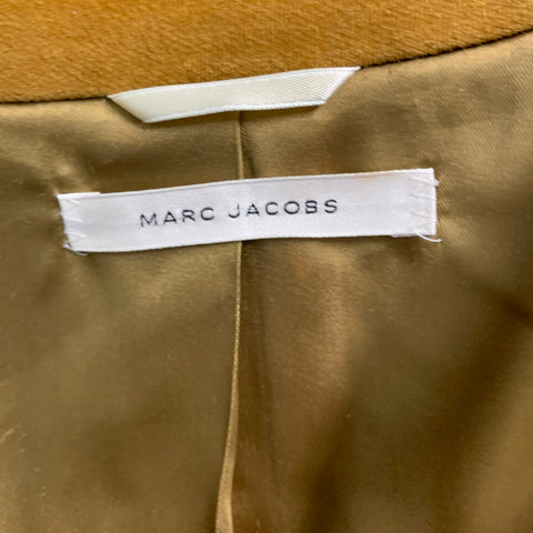 MARC JACOBS Size 40 Yellow Velvet Cotton Notch Lapel Sport Coat