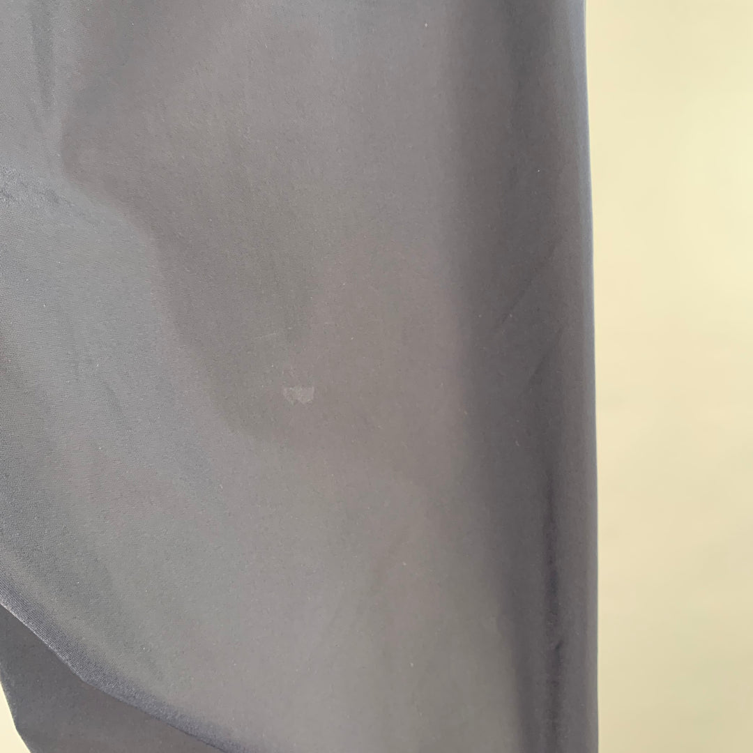 PRADA Size 34 Navy Polyester Twill Flat Front Zip Fly Casual Pants